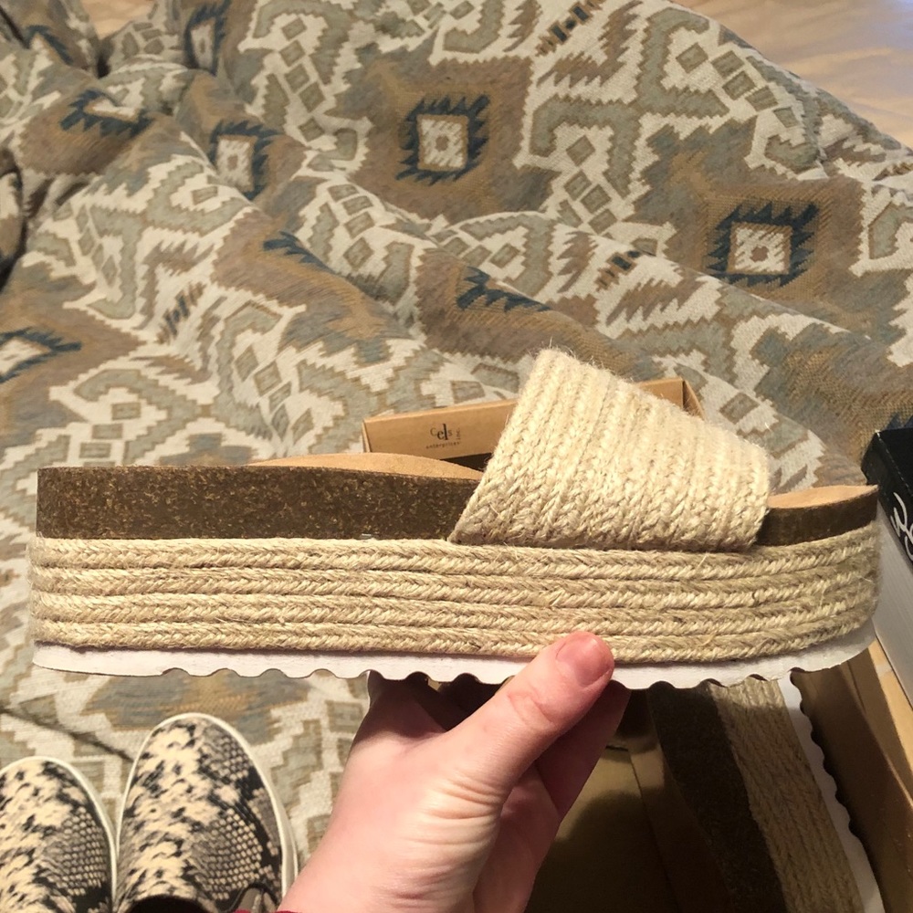 Dirty Laundry platform sandal
